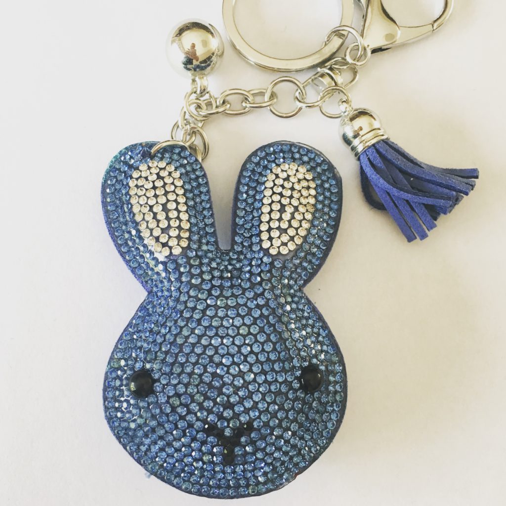 sleutelhanger konijn blauw