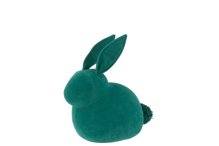 deustop fluweel groen konijn