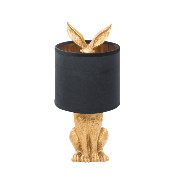 gouden konijn tafellamp